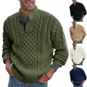 2025 Men's Slim Fit Acrylic Half Turtleneck Sweater