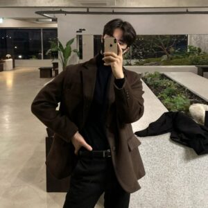 ASCLO Men's Wool Blend Winter Blazer Jacket