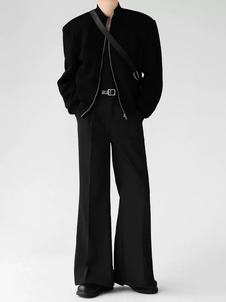 main_2 2025 Men's Spring Autumn Micro-Flared Polyester Dress Pants - Image 2