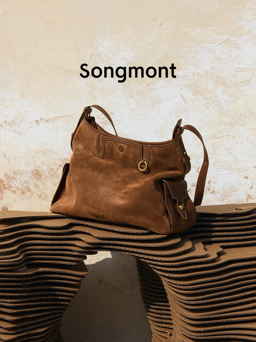 main_2 Songmont Vintage Hobo Shoulder Bag in Soft Full-Grain Leather - Image 2