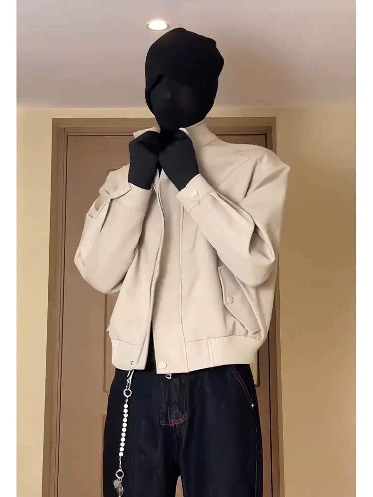 main_2 Men's Cleanfit Khaki Collar Flight Bomber Jacket - Image 2