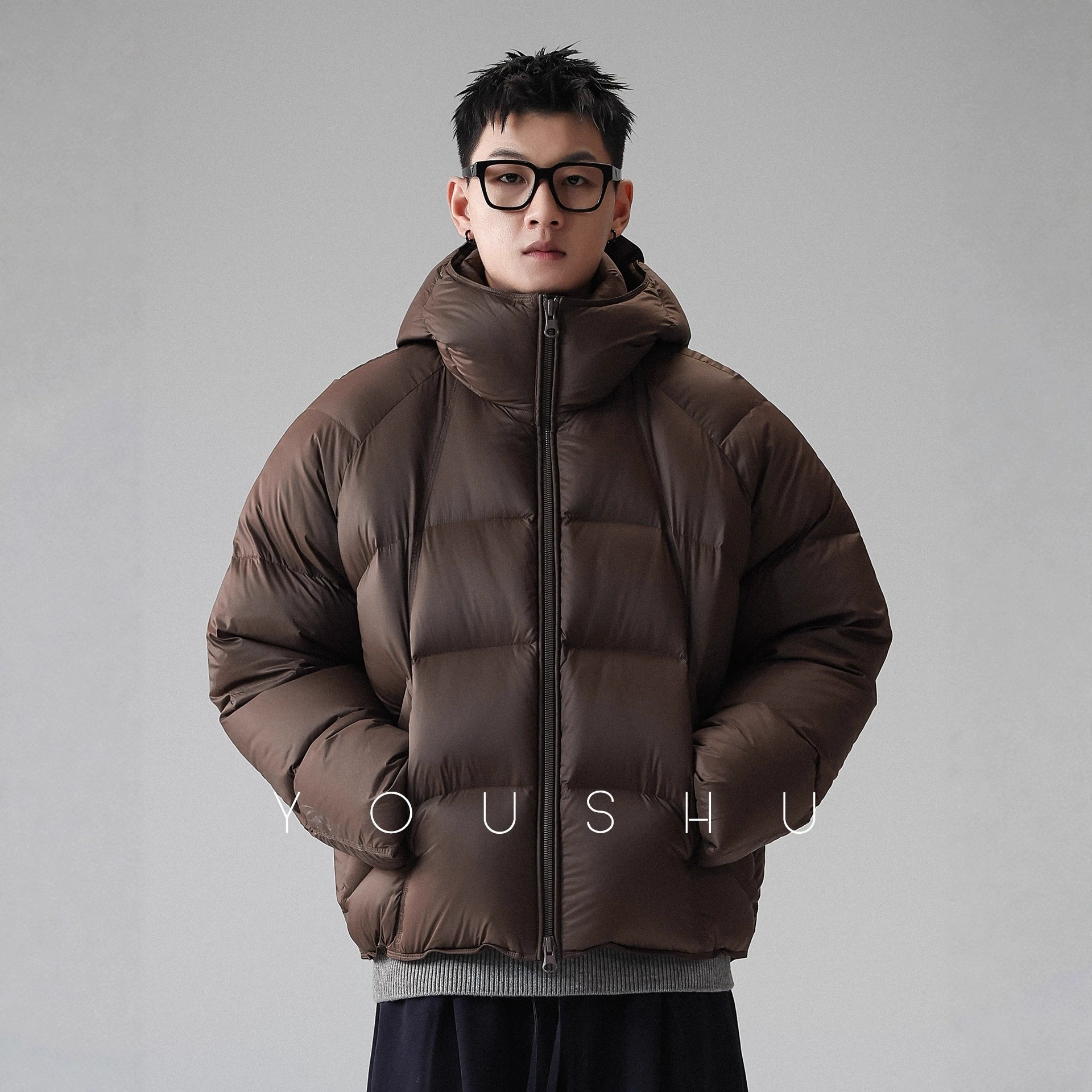 main_2 310g White Duck Down Windproof Hooded Winter Jacket - Image 2