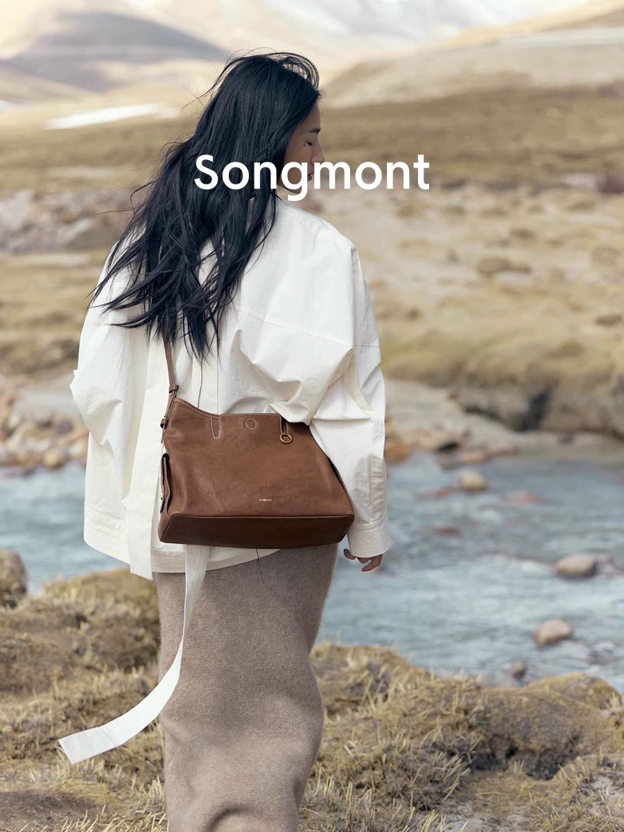 main_3 Songmont Vintage Hobo Shoulder Bag in Soft Full-Grain Leather - Image 3