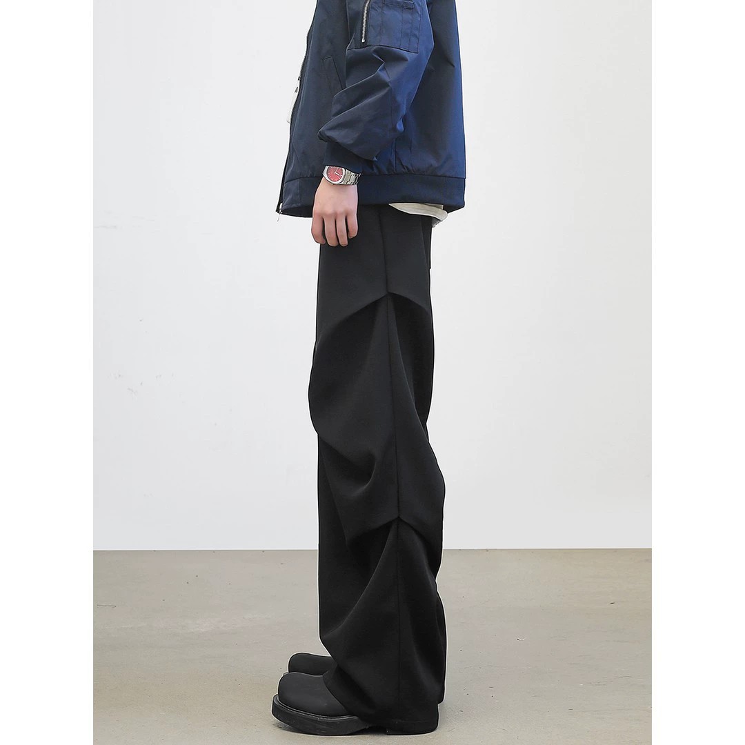 main_3 York Zoom Black High-Waist Wide-Leg Casual Pants - Image 3