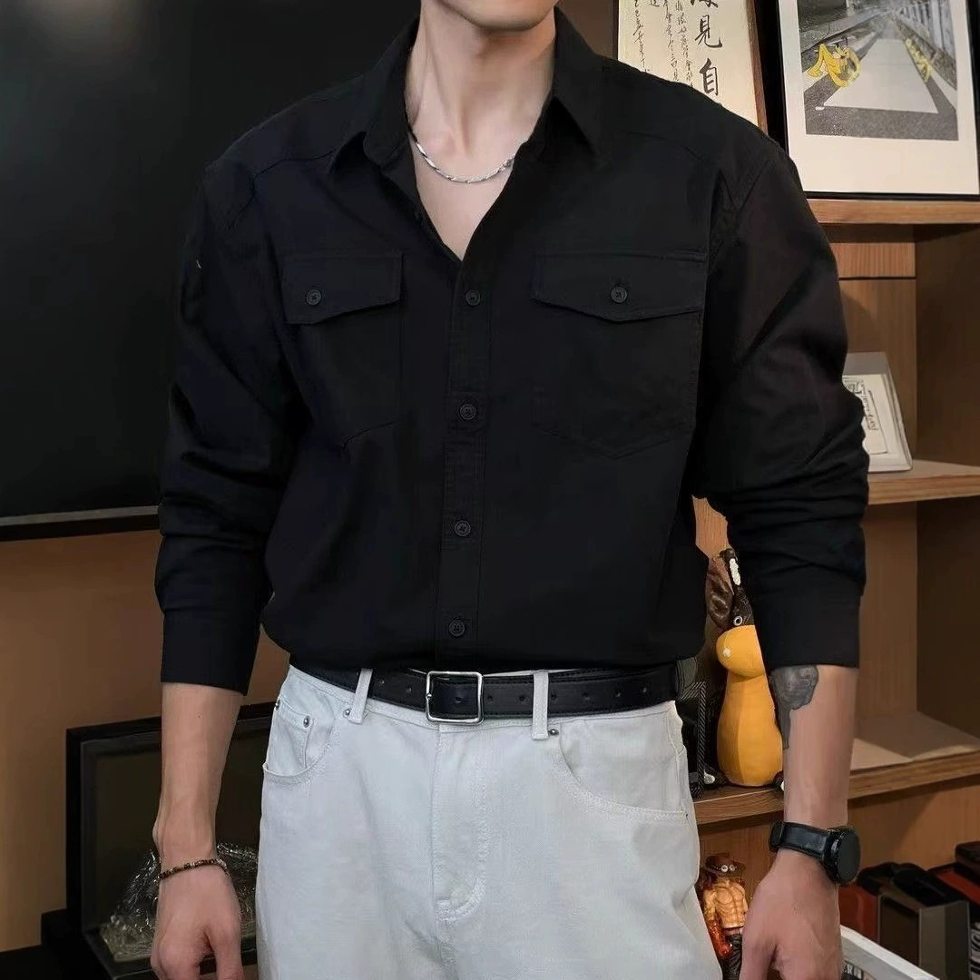 main_3 Men's Casual Loose Fit Utility Shirt Jacket - Image 3