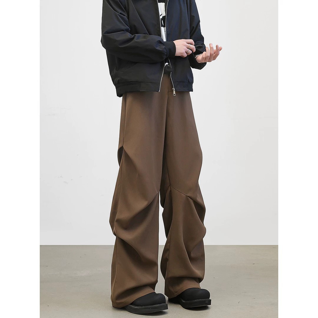 main_4 York Zoom Black High-Waist Wide-Leg Casual Pants - Image 4