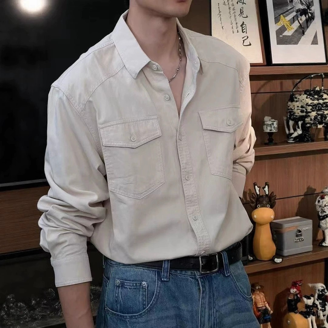 main_4 Men's Casual Loose Fit Utility Shirt Jacket - Image 4