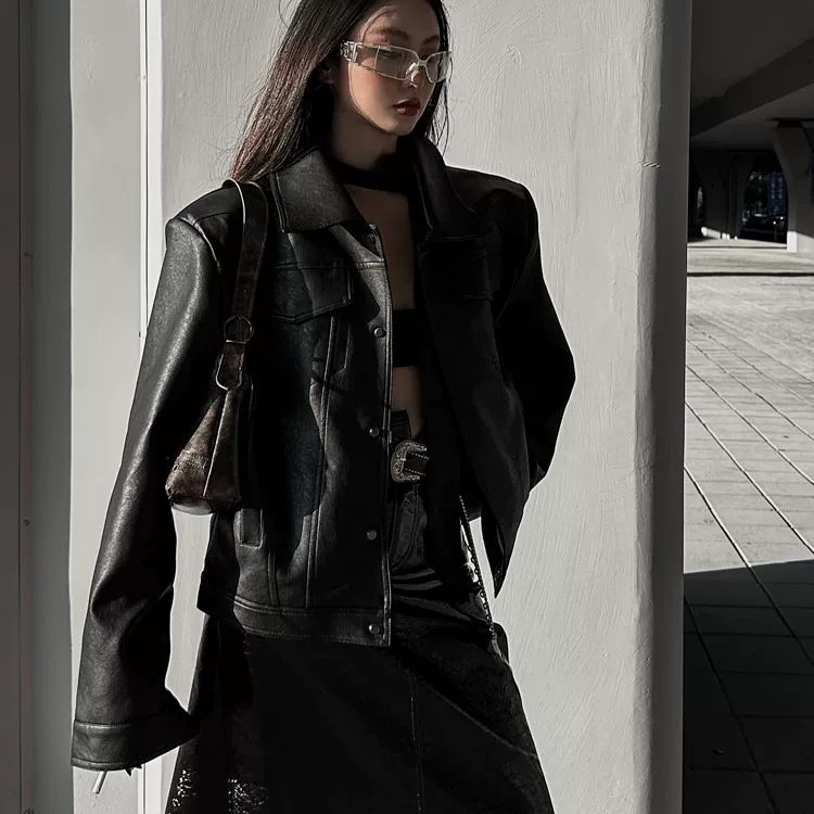 main_4 2025 Short PU Leather Biker Jacket for Men - Image 4