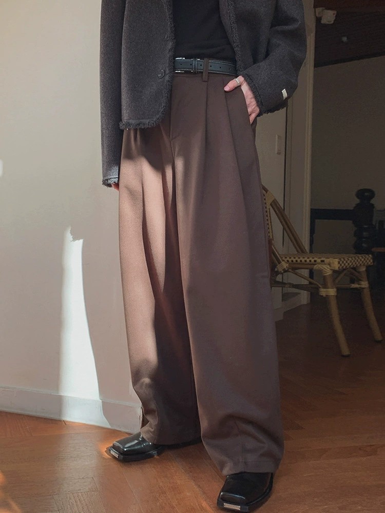 main_4 MYQ Retro Wide-Leg Warm Winter Suit Pants - Image 4