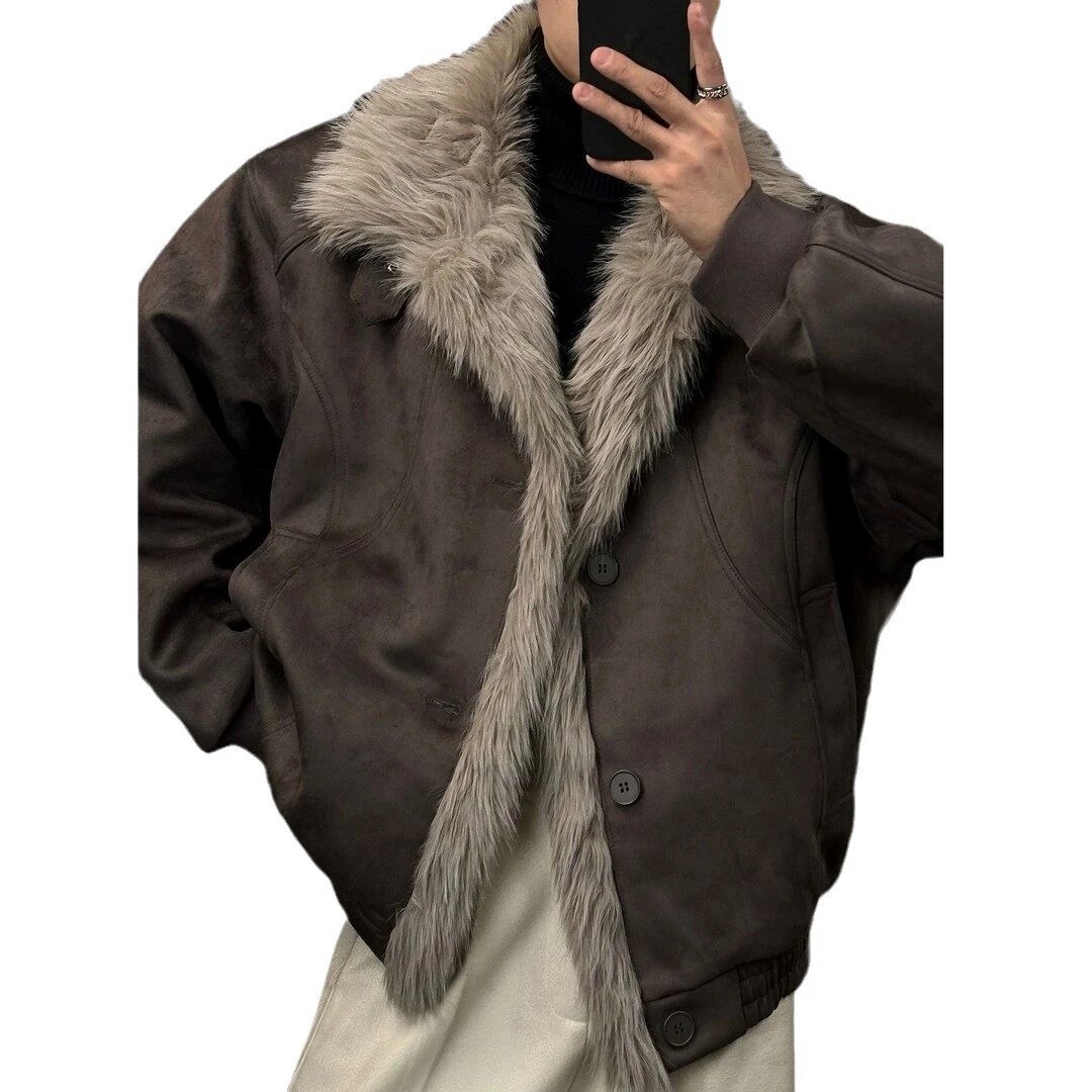 main_5 Men's Vintage Corduroy Thick Hooded Cotton Jacket - Image 5