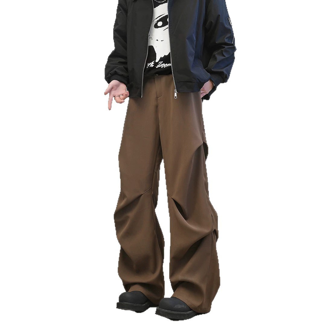 main_5 York Zoom Black High-Waist Wide-Leg Casual Pants - Image 5