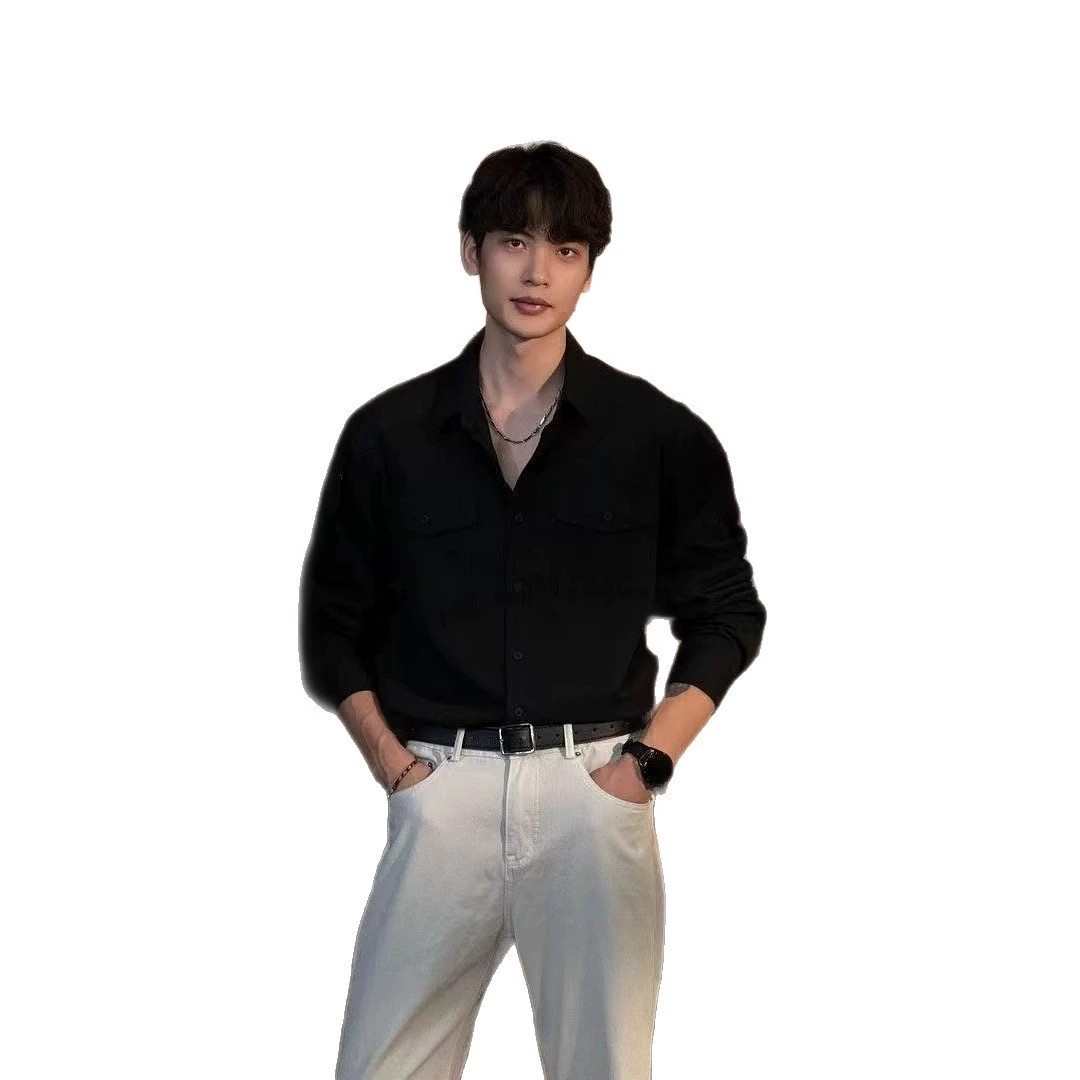 main_5 Men's Casual Loose Fit Utility Shirt Jacket - Image 5