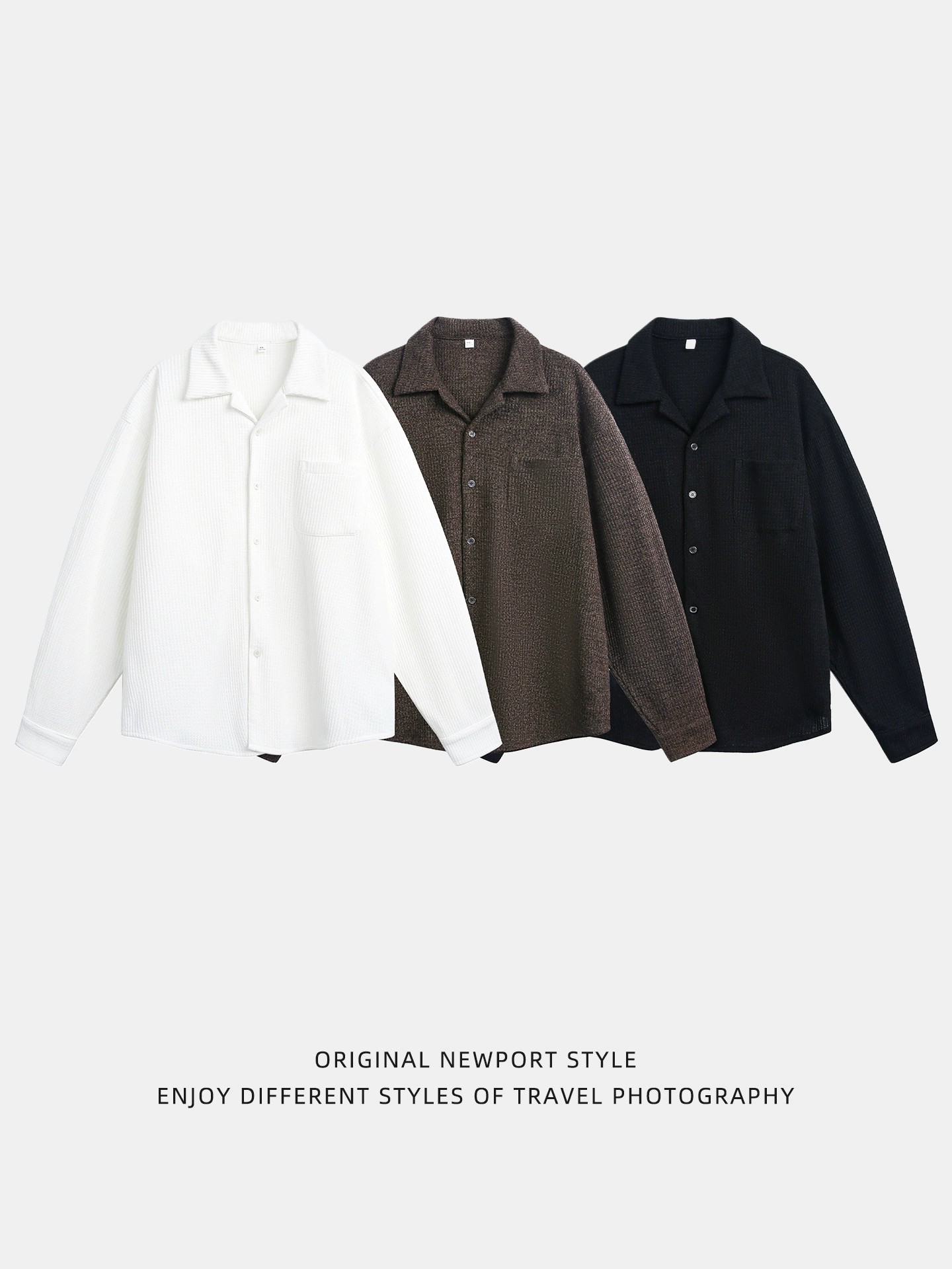 main_5 Retro Cuban Collar Long Sleeve Shirt Jacket - Image 5