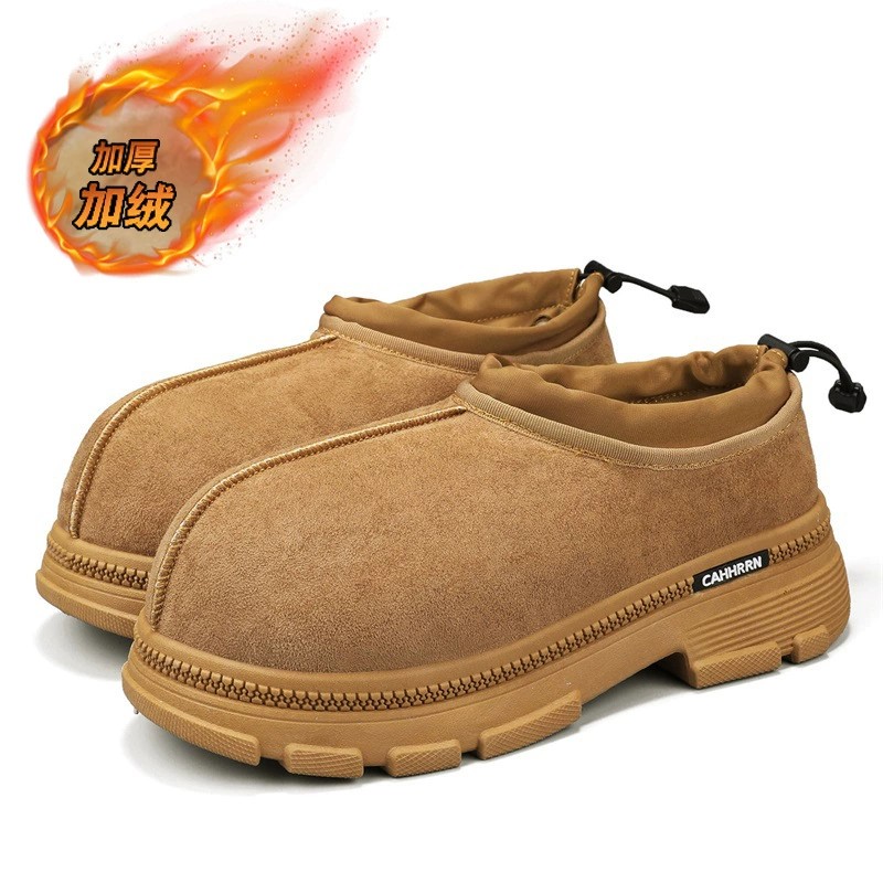 main_5 2025 Men's Fleece-Lined Suede Slip-On Snow Boots - Image 5