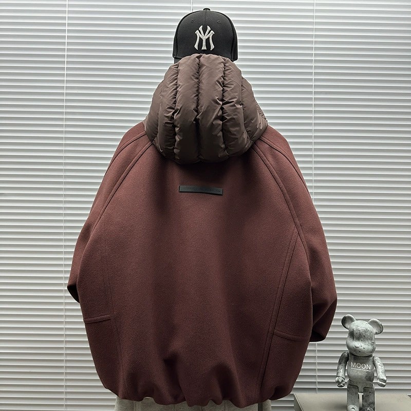 main_5 2025 Premium White Duck Down Wool Hoodie Jacket - Image 5