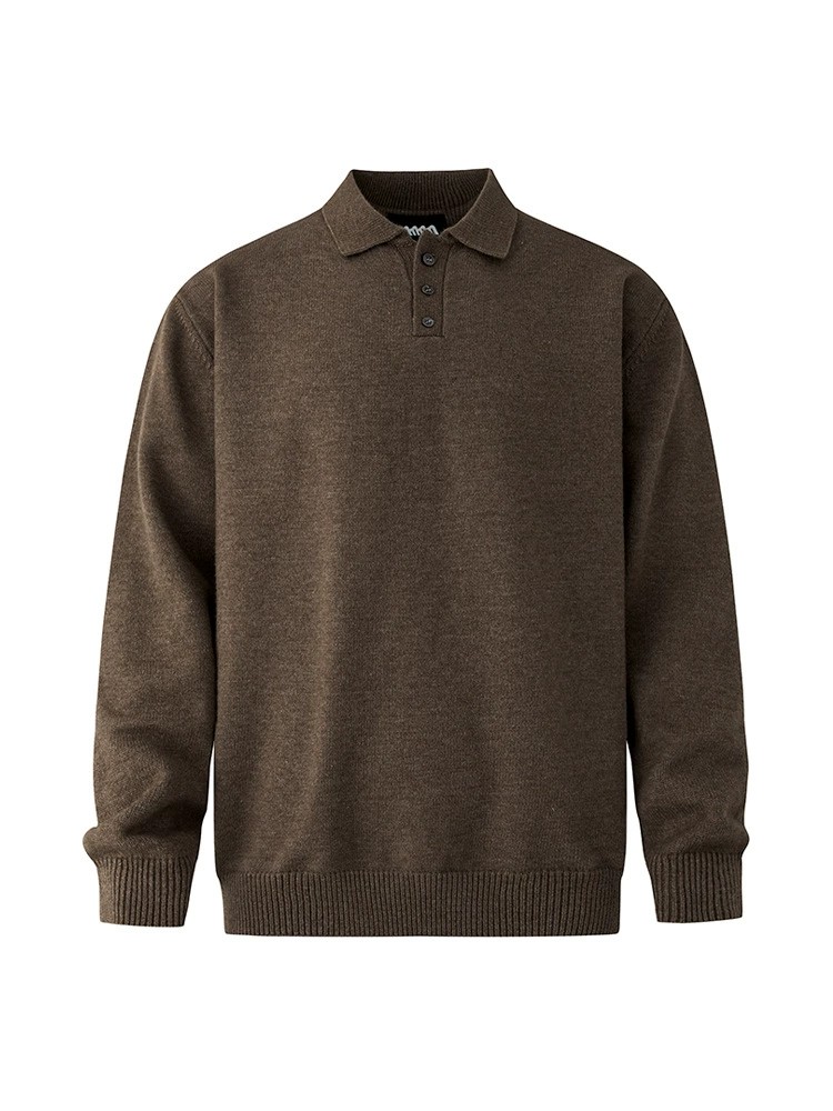 main_5 MYQ Mens Korean-Style Collared Pullover Sweater - Image 5