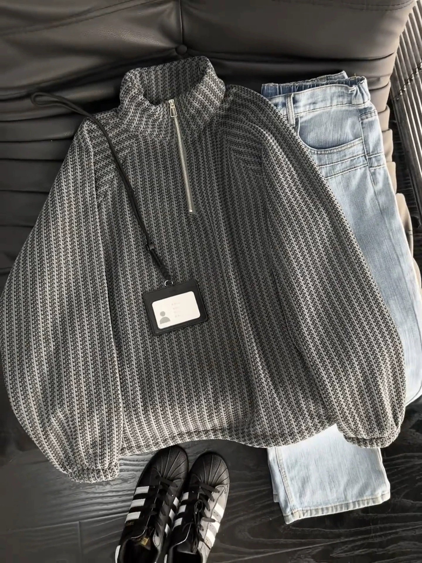 main_5 Men's Vintage Half-Zip Fleece Pullover Sweater - Image 5