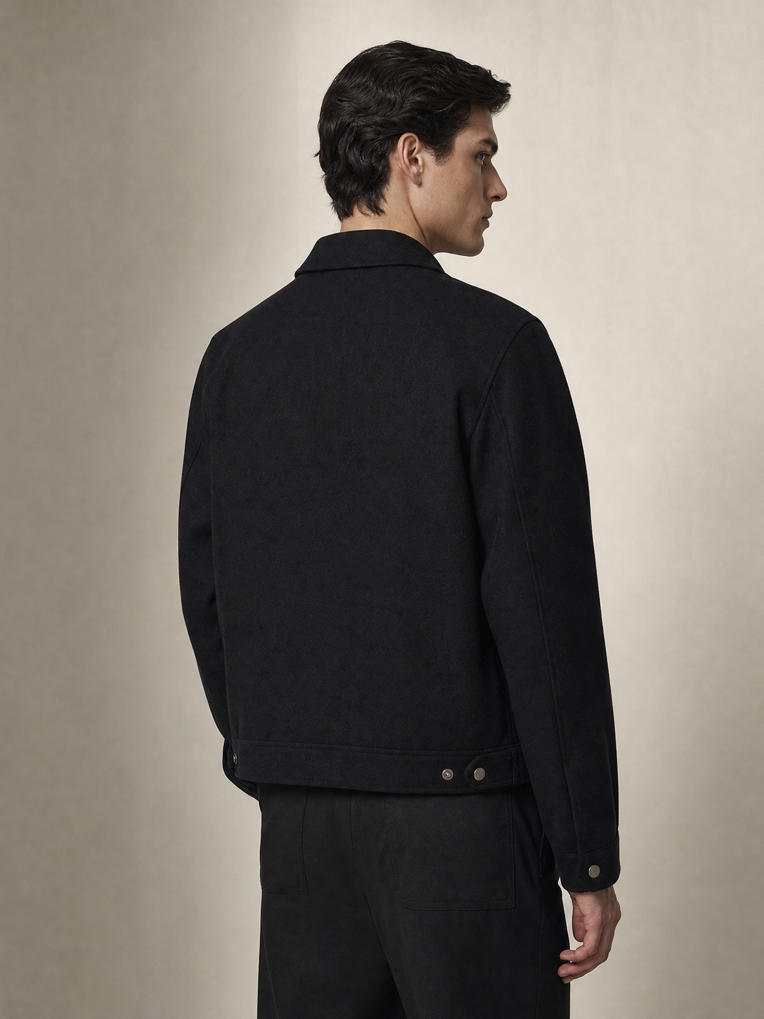 MYQ Vintage Korean Style Thick Wool Blend Jacket MYQ Vintage Korean Style Thick Wool Blend Jacket detail
