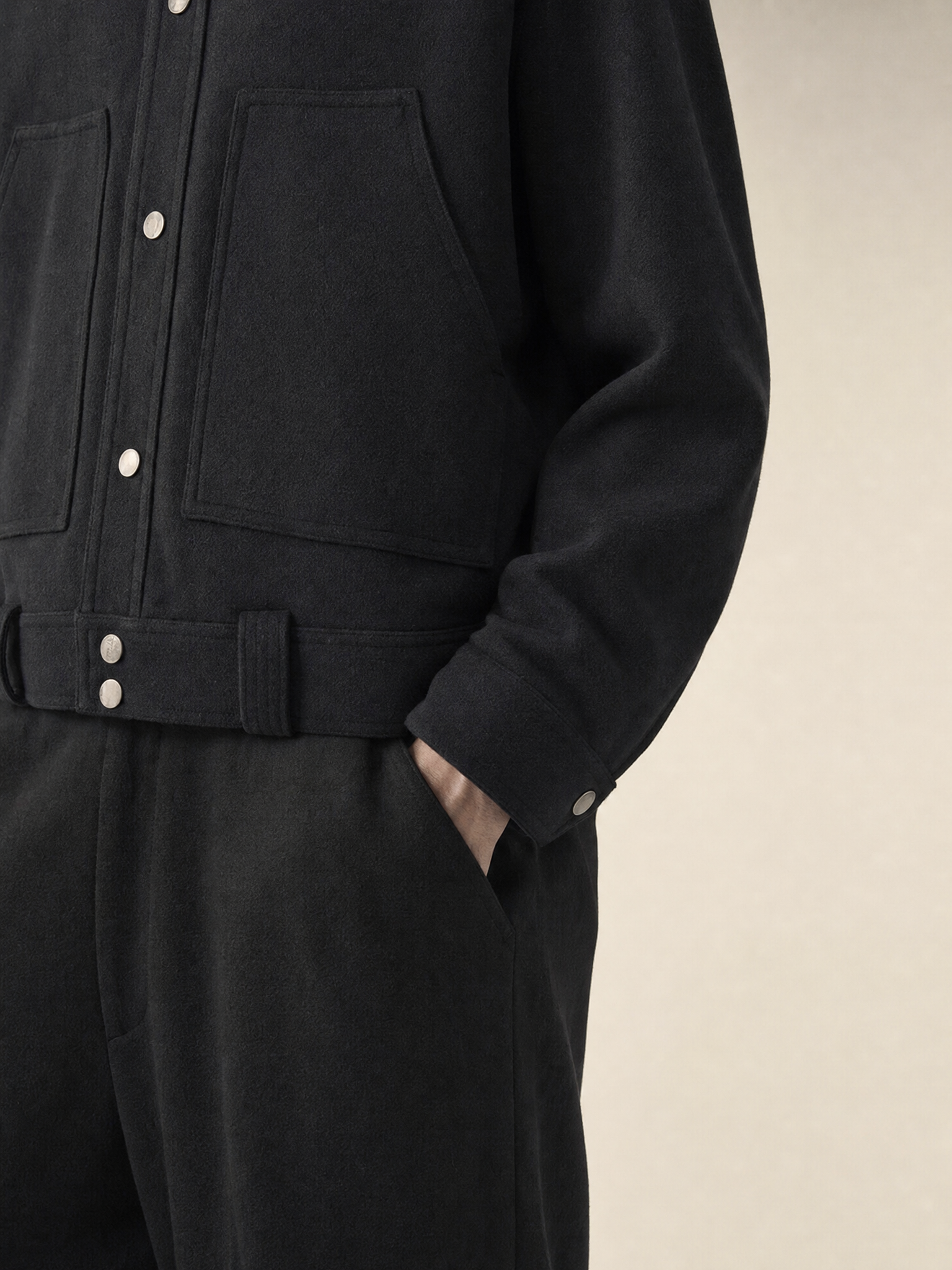MYQ Vintage Korean Style Thick Wool Blend Jacket MYQ Vintage Korean Style Thick Wool Blend Jacket detail