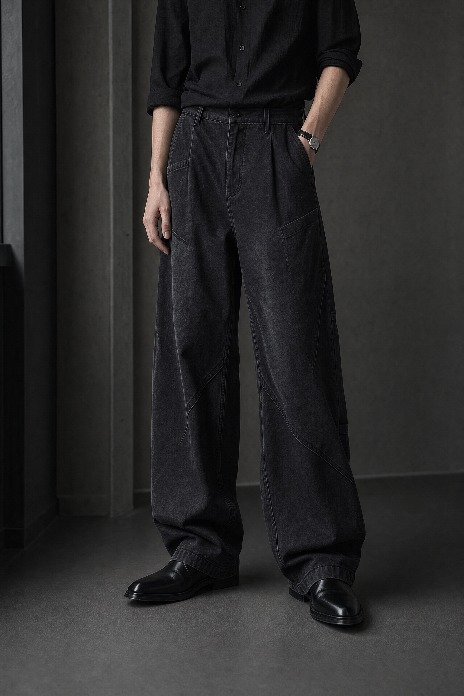744068396740 pants dark cargo lookbook 01 744068396740 pants dark cargo lookbook 01