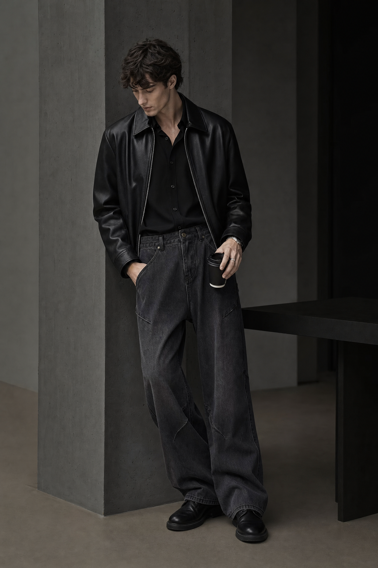744068396740 pants dark cargo lookbook 05 744068396740 pants dark cargo lookbook 05