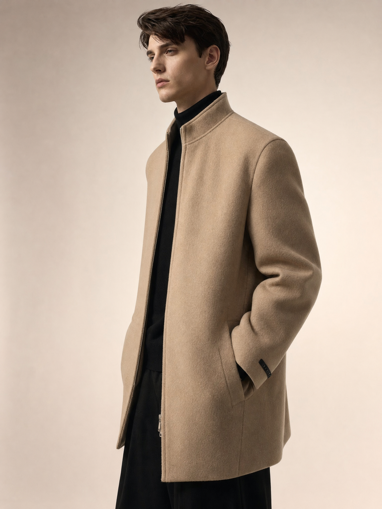 Men's Wool Blend Spring Bomber Jacket Men