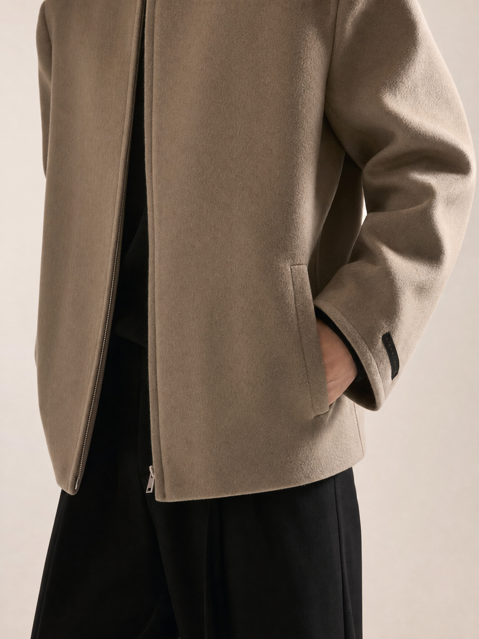 Men's Wool Blend Spring Bomber Jacket Men