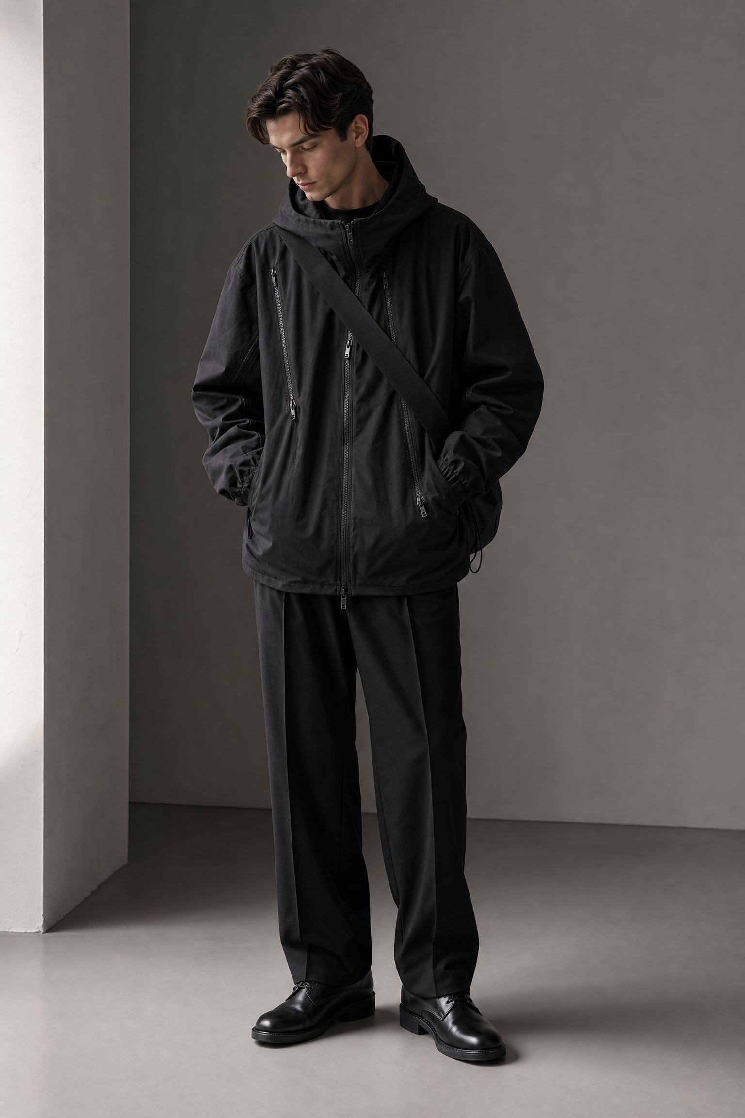 838305318704 top dark minimal jacket dark lookbook 01 838305318704 top dark minimal jacket dark lookbook 01