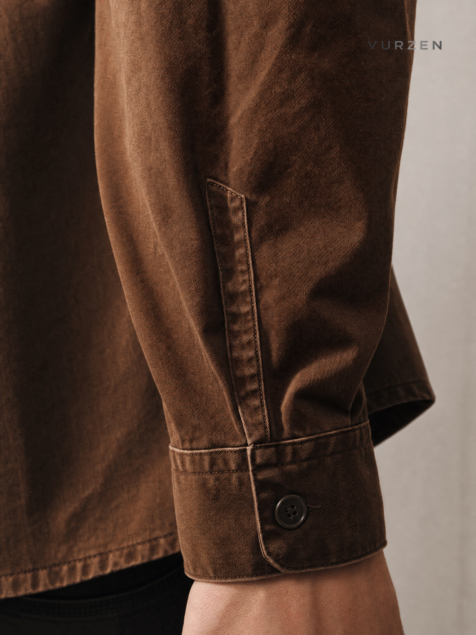 Vintage Heavyweight Cotton Workshirt Jacket for Men Vintage Heavyweight Cotton Workshirt Jacket for Men detail