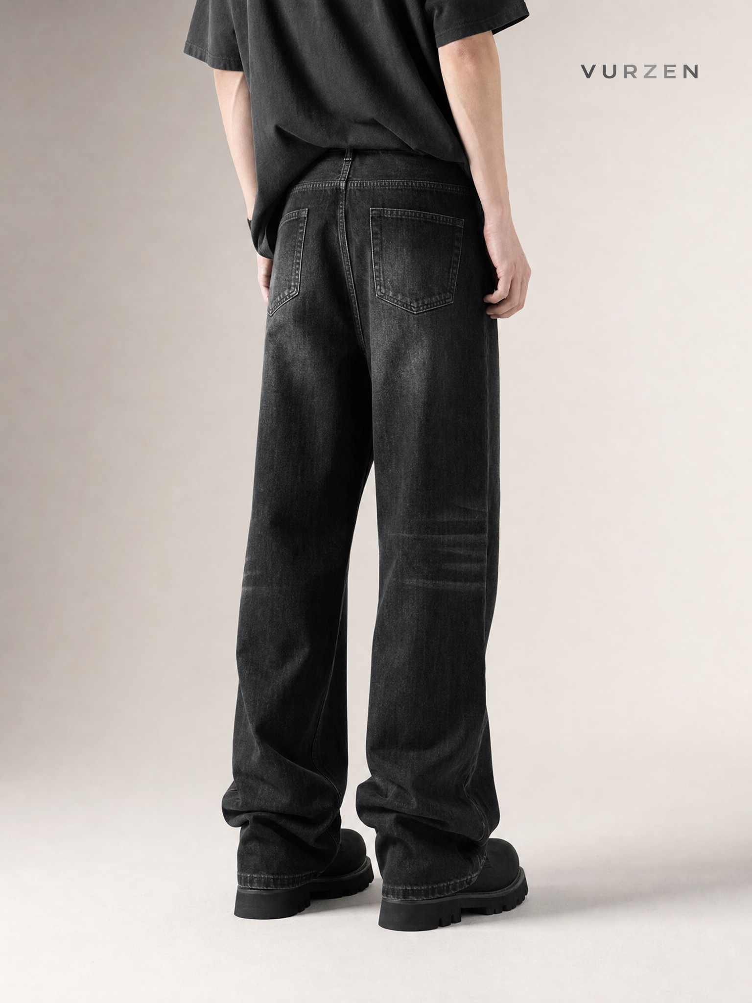 Men's Retro Blue Denim Straight Fit Jeans Men