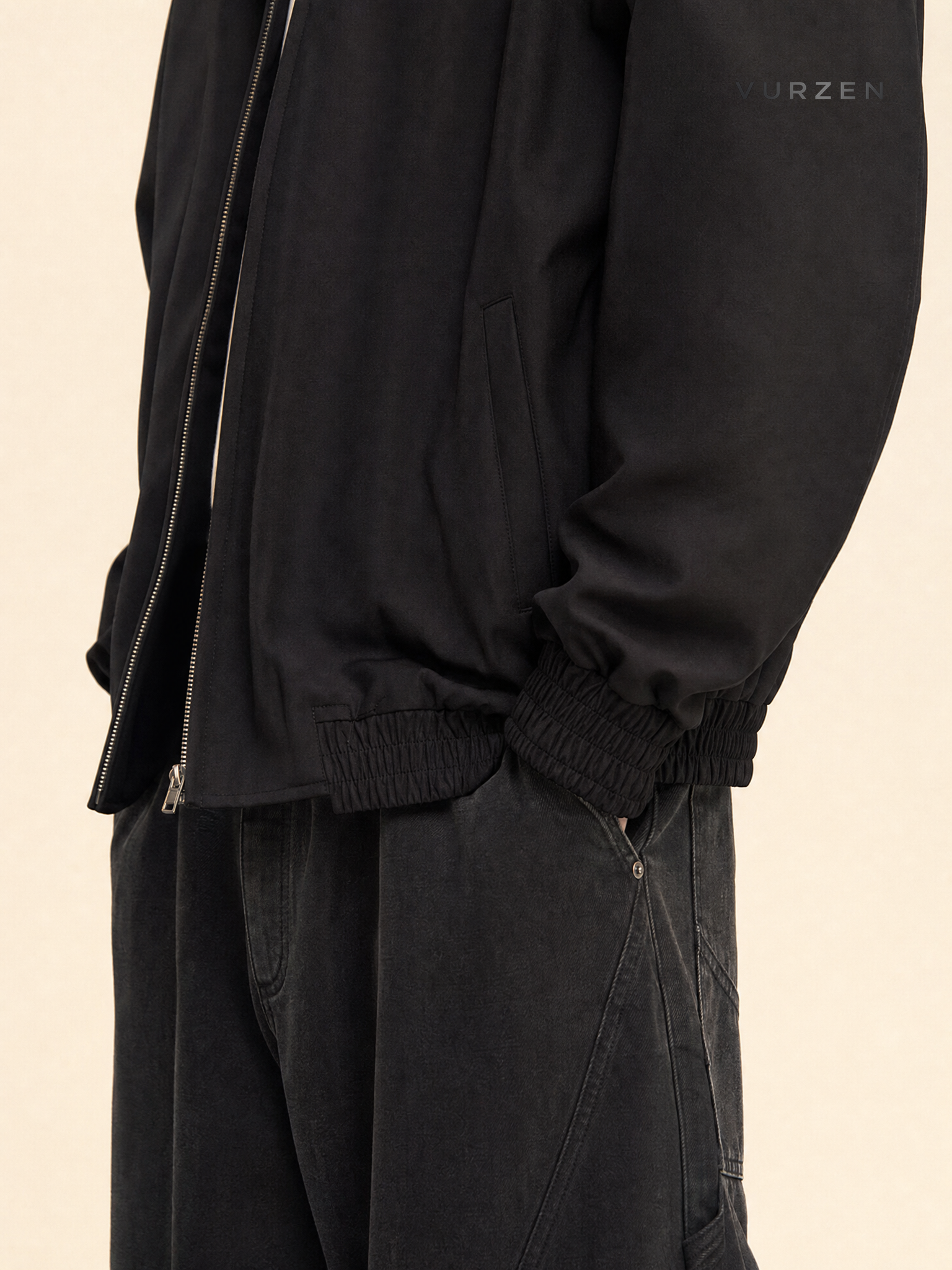 Men's Cleanfit Collared Shoulder-Pad Jacket Spring Autumn Men