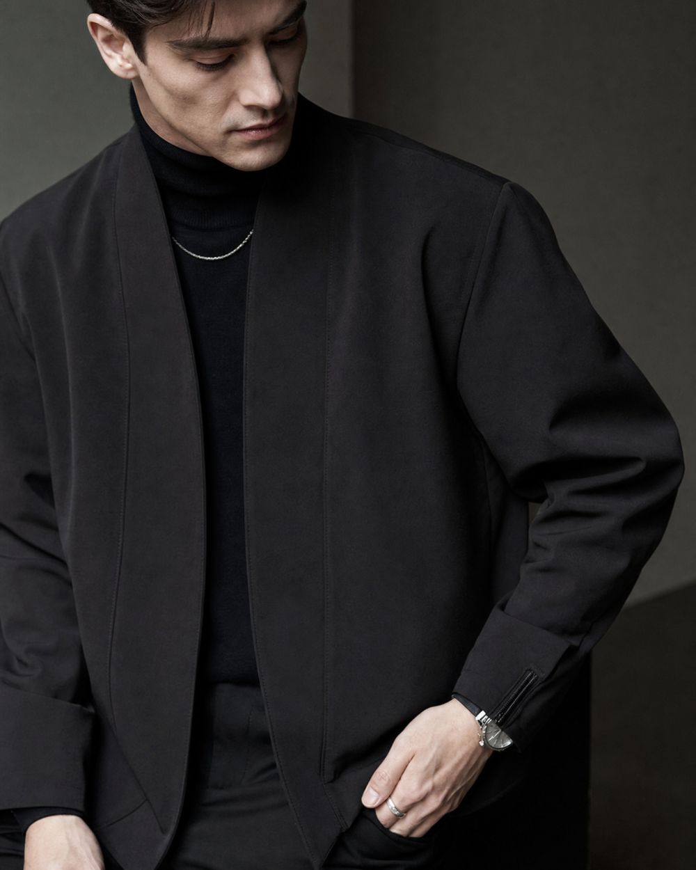 971906751297 top dark minimal jacket dark lookbook 05